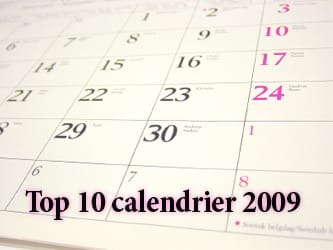 Top 10 calendrier 2009
