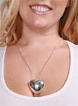  Silver Heart Bauble Necklace - Torrid - 9$