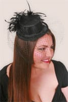 Black Feathered Mini Top Hat   - 28$ - Torrid